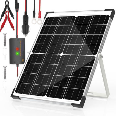 25W Solar Battery Trickle Charger Maintainer 12V For Car Motorcycle
