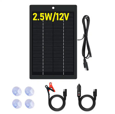 5W Solar Battery Charger Panel Kit Monocrystalline Portable For Car