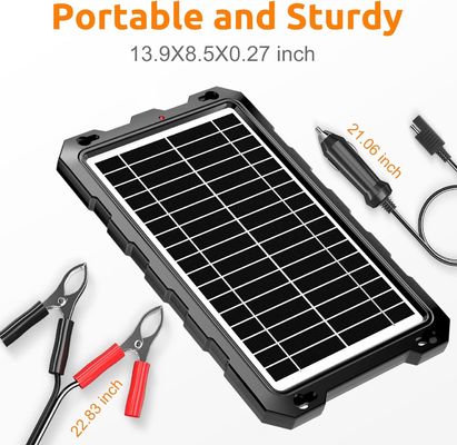 10W 12V Solar Battery Trickle Charger Powered Battery Maintainer Marine