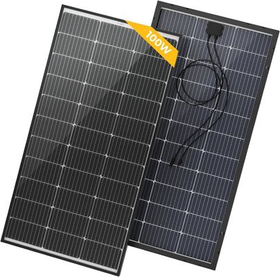 100 Watts Rigid Solar Panel Cell Monocrystalline Module 12 Volts 9BB
