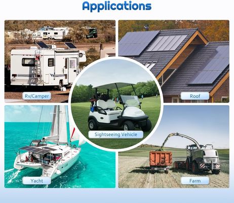 Monocrystalline PV Rigid Solar Panel Cell 12V 180W Compact