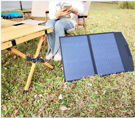 FT60 Foldable Solar Panel 60w Charger Blanket Waterproof IP65 with black