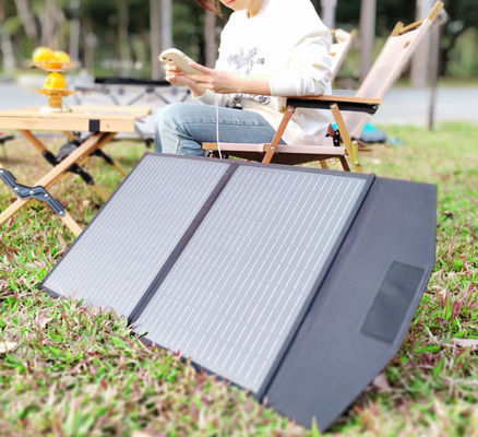 FT60 Foldable Solar Panel 60w Charger Blanket Waterproof IP65 with black