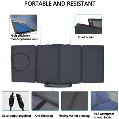 ODM 160W Folding Solar Panels For Camping Lightweight PV System