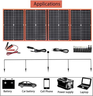 80W Portable Solar Panel Foldable Backpacking  Lightweight Charger For Outdoor