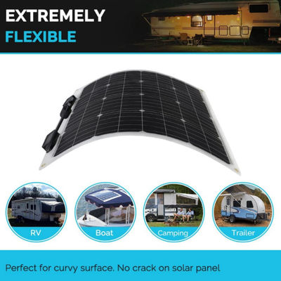 Semi-flexible Monocrystalline Flexible Solar Panel 12 Volt For Marine RV motorhome 4wd