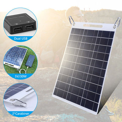 Portable Solar Panel Polycrystalline Silicon Folding Hiking Solar Module 30W