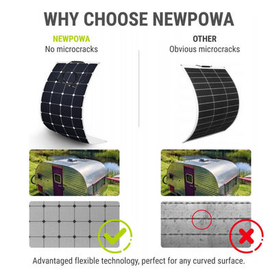 Monocrystalline Semi Flexible Solar Panel Modules 100W 12 Volt OEM