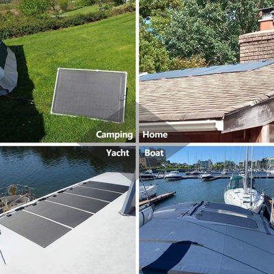 Lightweight Flexible Solar Panels ETFE Black PERC Monocrystalline For RV