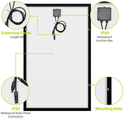 250W 15V Monocrystalline Flexible Solar Panel for RV Marine