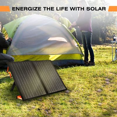 100W Off Grid Foldable Solar Charger Portable Solar Panel Kit For Camping