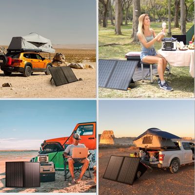 100W Off Grid Foldable Solar Charger Portable Solar Panel Kit For Camping