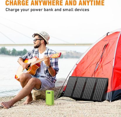 40W Portable Solar Panel 15V DC Outlet for Outdoor Camping Hiking
