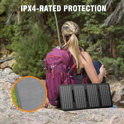 40W Portable Solar Panel 15V DC Outlet for Outdoor Camping Hiking