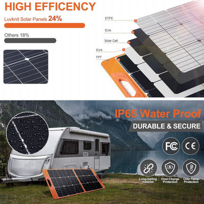 Foldable 100W RV Off Grid Solar System Package For Camping Hiking