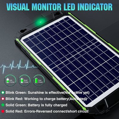 10W 12V Waterproof Solar Battery Charger Maintainer for Car Boat Marine RV