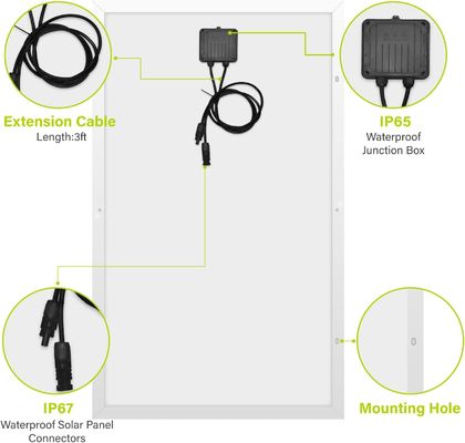 160W Off Grid Monocrystalline PV Cell Module Mono Poly Solar Panel 12V