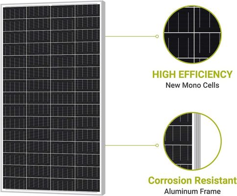 160W Off Grid Monocrystalline PV Cell Module Mono Poly Solar Panel 12V
