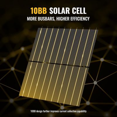 400W 10BB Lightweight Rigid Solar Panels Mono Solar Module OEM