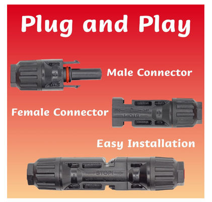 Y Splitter Solar Panel Accessories Extension Cable With Female And Male Connectors
