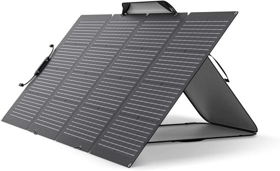 220 Watt Portable Solar Panel Foldable Bifacial Monocrystalline For Outdoor