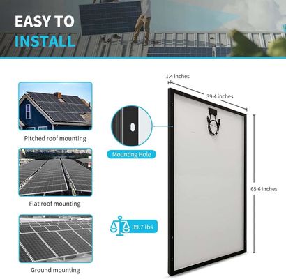 24V 320W Solar Panel Monocrystalline On Off Grid For RV Trailers