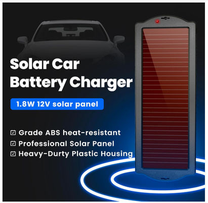 Portable Trickle Solar Charger Power Bank 1.8W 12V waterproof solar charging