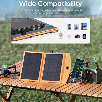 10W Portable Solar Charger Mono Cell Solar Panel 5V 3A
