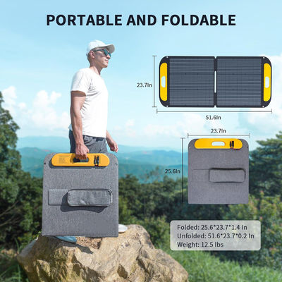 Portable Hybrid Mono Solar Panel 110W 19V IP67 Waterproof