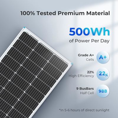 PV Monocrystalline Balcony Solar Panels 100 Watt 12V OEM