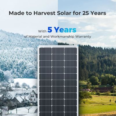 PV Monocrystalline Balcony Solar Panels 100 Watt 12V OEM