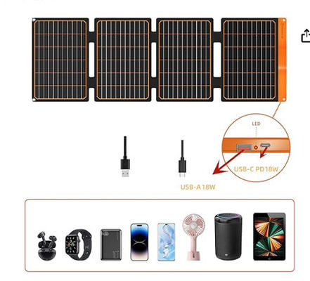 FT40 Small USB Portable Solar Charger Mono Crystalline Module IP67 Waterproof