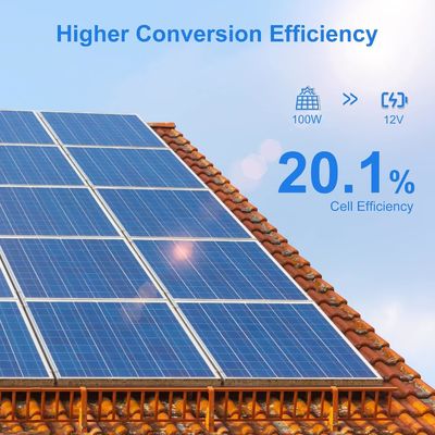 Polycrystalline Balcony Solar Panels Off Grid 100 Watt 12 Volt