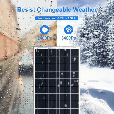 Polycrystalline Balcony Solar Panels Off Grid 100 Watt 12 Volt