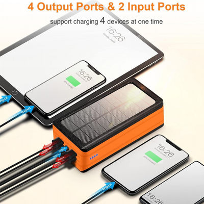 Wireless Portable Solar Battery Bank Phone Charger 50000mAh Power