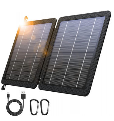 10W Portable Solar Charger  Bank For Camping 5V 2A Waterproof IPX4