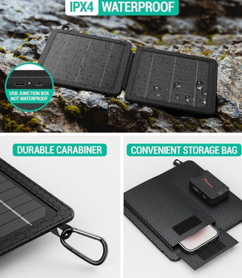 10W Portable Solar Charger  Bank For Camping 5V 2A Waterproof IPX4