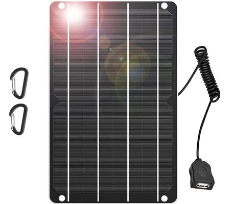 USB Silicon Monocrystalline Portable Solar Charger Panels Emergency 5V