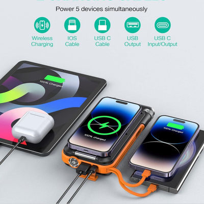 Wireless Portable Solar Charger Power Bank With FM Radio 20000mAh