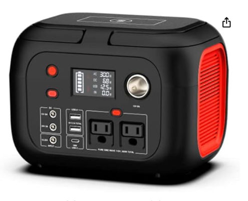 228Wh Solar Lithium Battery 300W Portable Power Station With Led Light