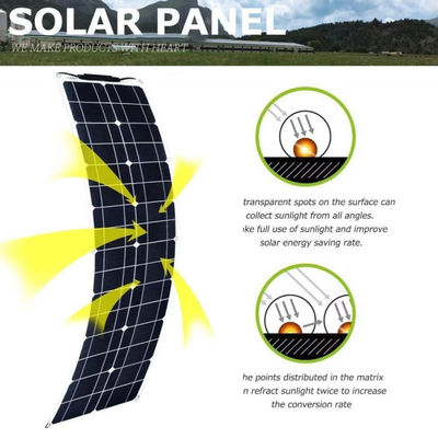 300W Monocrystalline Usb Solar Panel Kit For Motorhome 50A 12-24V