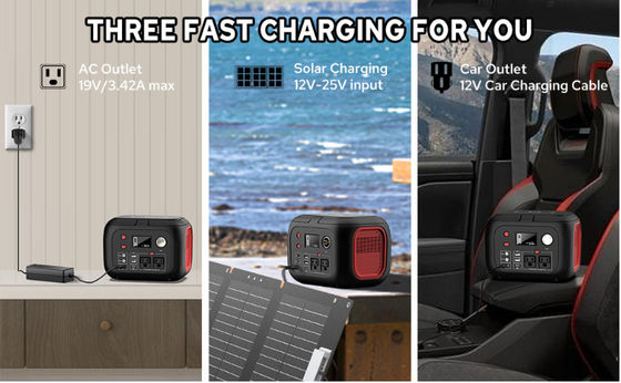 FTB70000 Power Bank with 350W Solar Generator,60W Solar Panel and 10W USB LED Light Kit