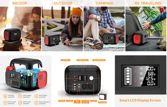 FTB70000 Power Bank with 350W Solar Generator,60W Solar Panel and 10W USB LED Light Kit