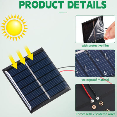 Polycrystalline Portable Flexible Solar Panel Cells System 120MA For Flashlight