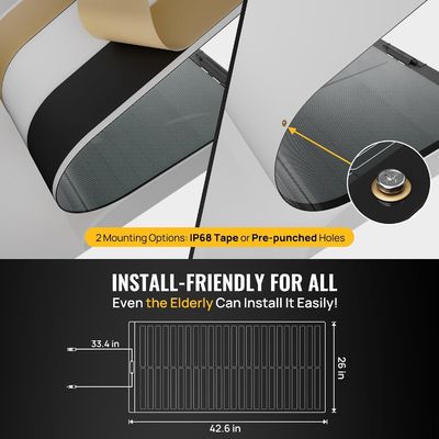 100W Amorphous Solar Monocrystalline Panels CIGS Thin Film Lightweight
