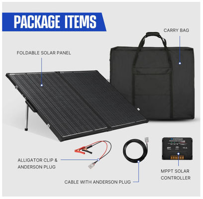 160W Foldable Solar Blanket BIPV Solar Panels Monocrystalline Lightweight
