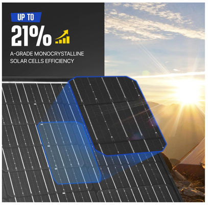 160W Foldable Solar Blanket BIPV Solar Panels Monocrystalline Lightweight