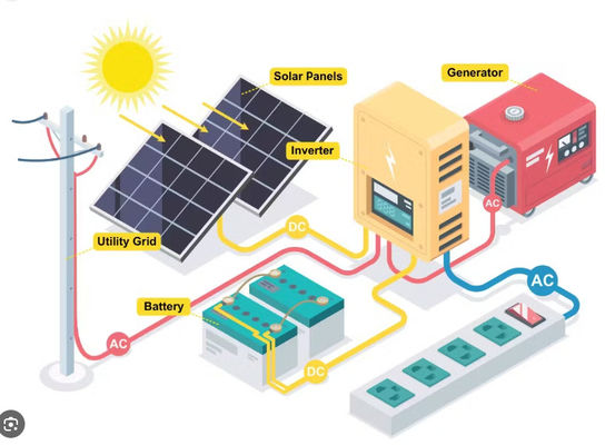 FTB1200 PV  Solar Micro Inverter Power Generation System with white