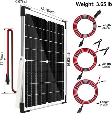 25W Solar Battery Trickle Charger Maintainer 12V For Car Motorcycle