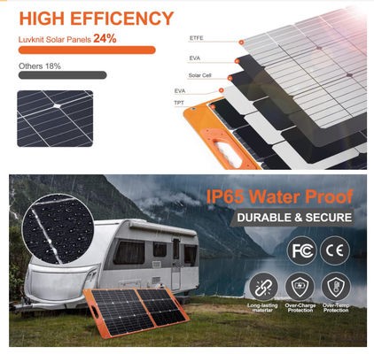 100 Watt Foldable solar blanket Portable Solar Panels  for outdoor